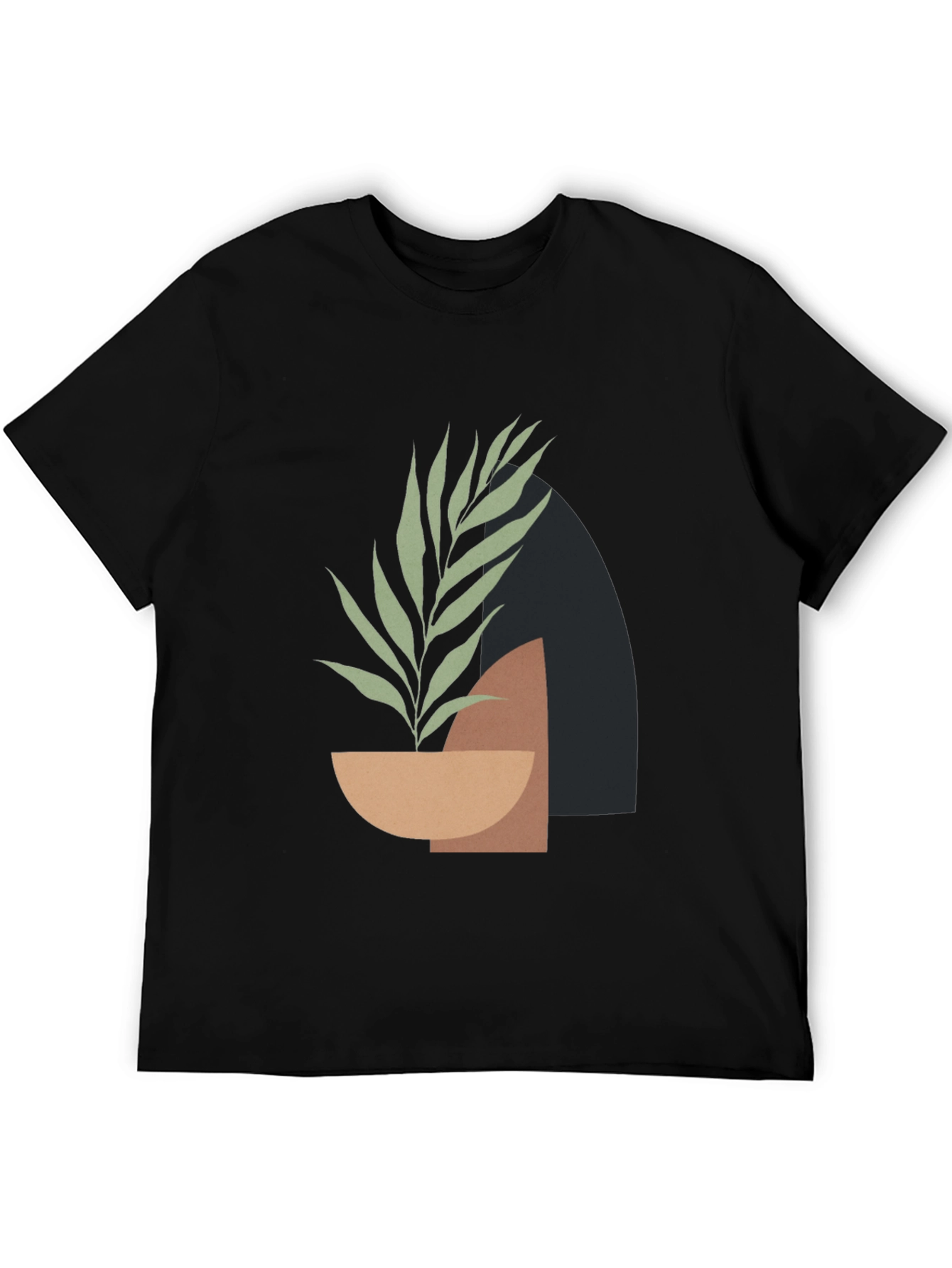 Modern Botanical Graphic Tee - Stylish Minimalist Design