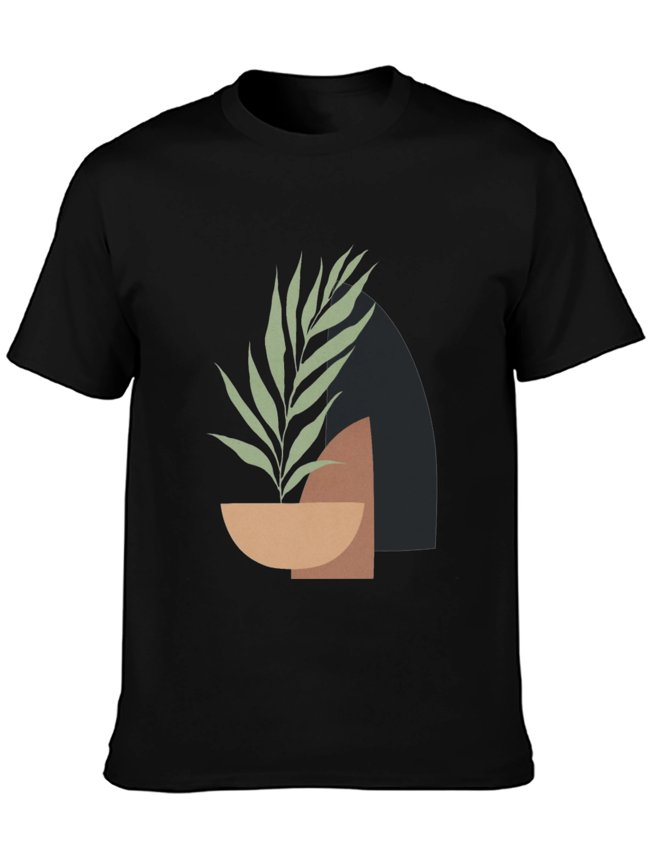 Modern Botanical Graphic Tee - Stylish Minimalist Design