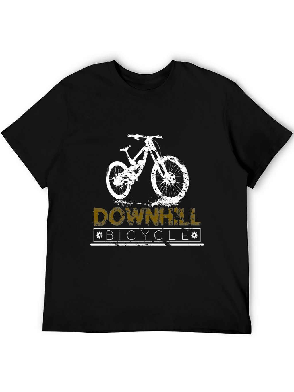 Downhill Bicycle T-Shirt - Black Graphic Tee