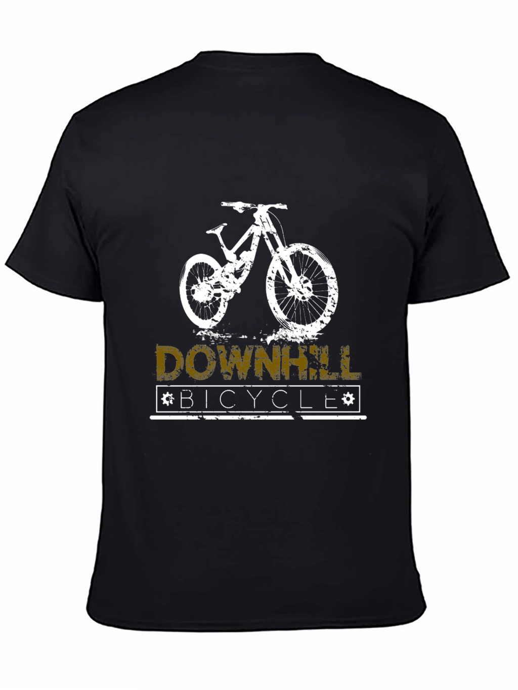 Downhill Bicycle T-Shirt - Black Graphic Tee