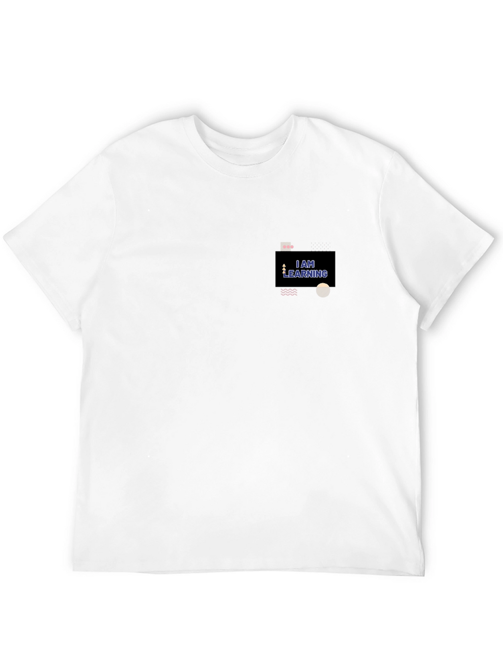 I AM LEARNING Black Graphic Tee