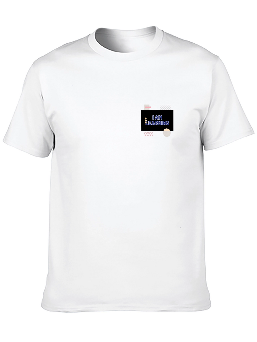 I AM LEARNING Black Graphic Tee