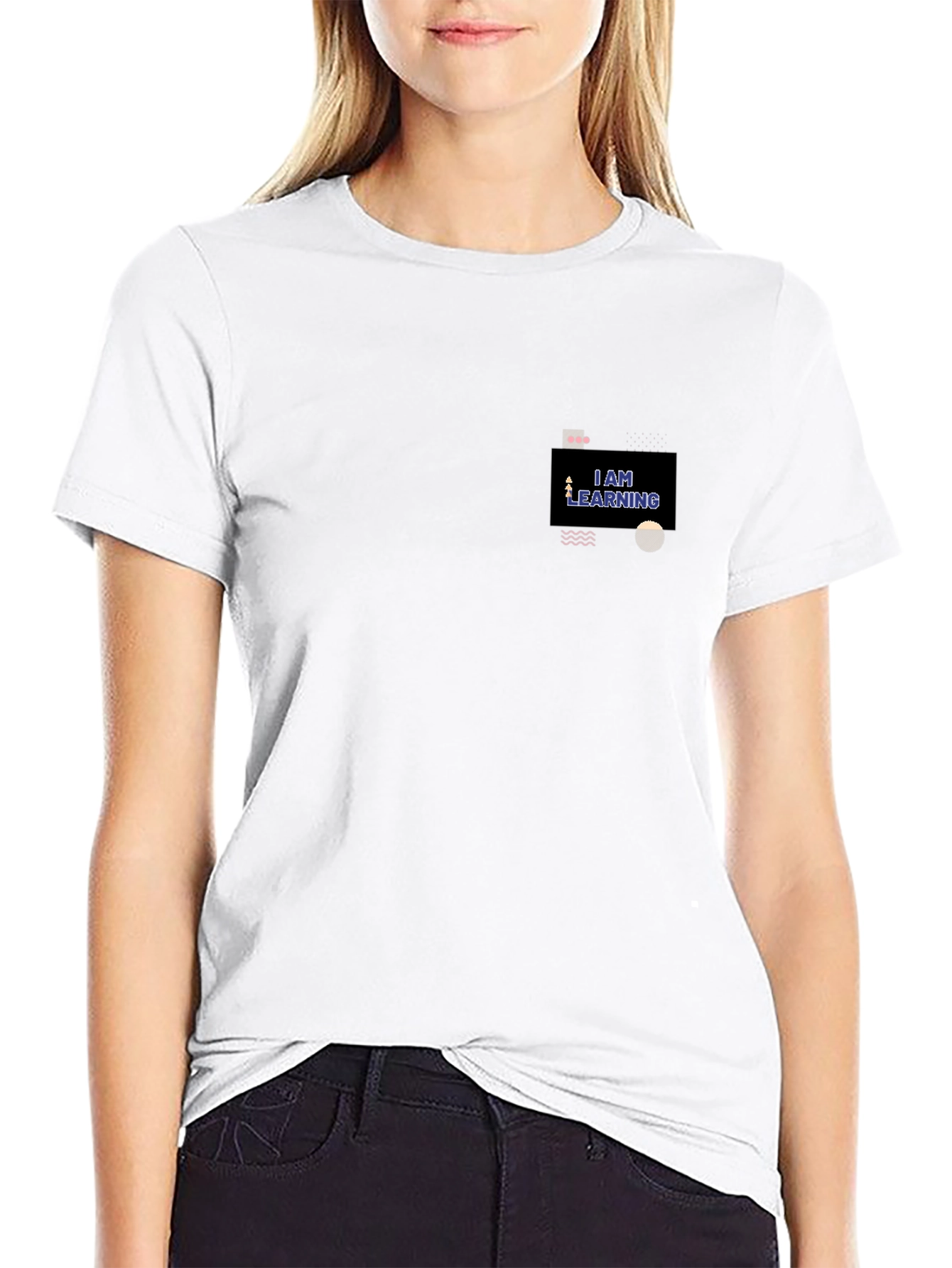 I AM LEARNING Black Graphic Tee
