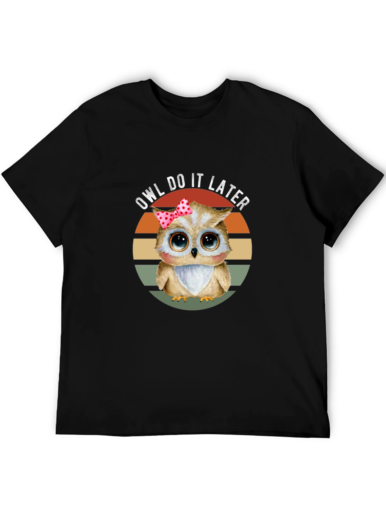 Owl Do It Later Graphic Tee - Cute Animal T-Shirt