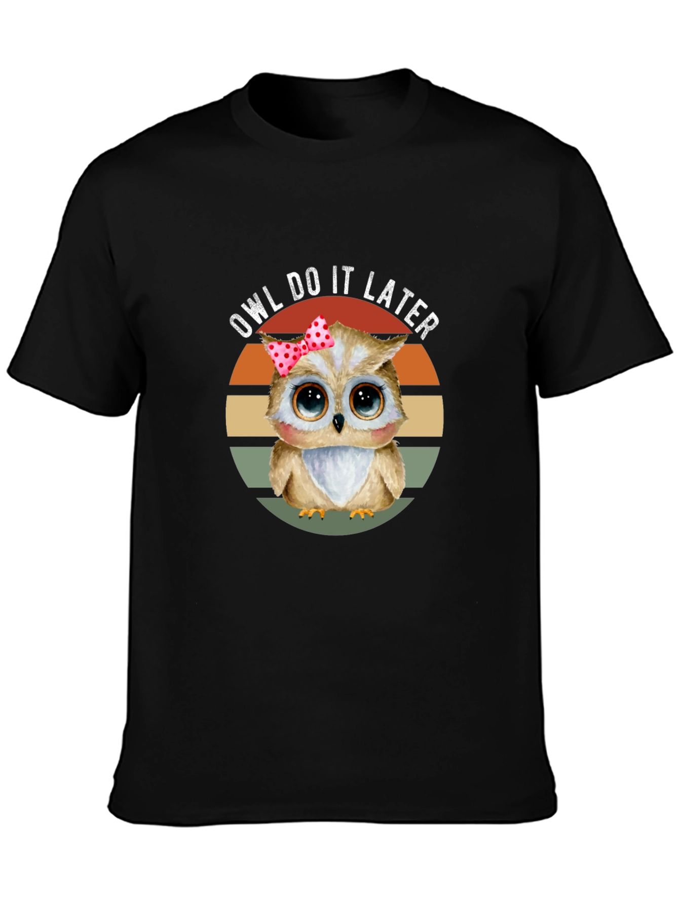 Owl Do It Later Graphic Tee - Cute Animal T-Shirt
