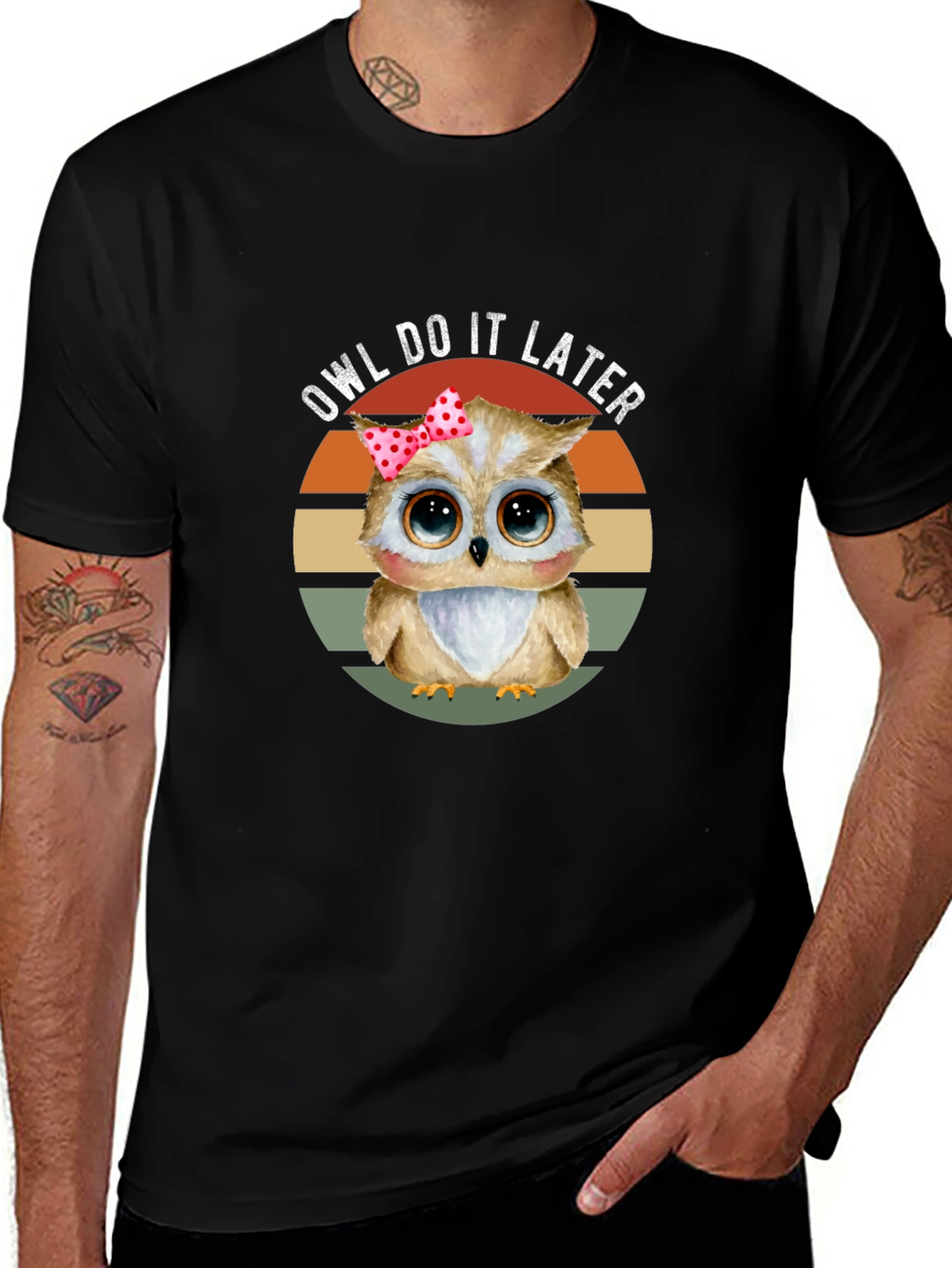 Owl Do It Later Graphic Tee - Cute Animal T-Shirt