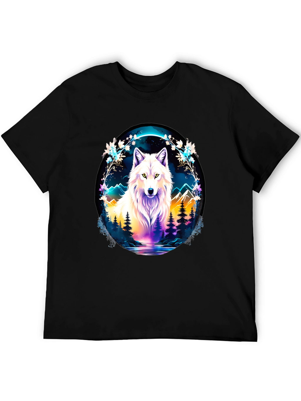 Wolf in Wilderness Graphic T-Shirt