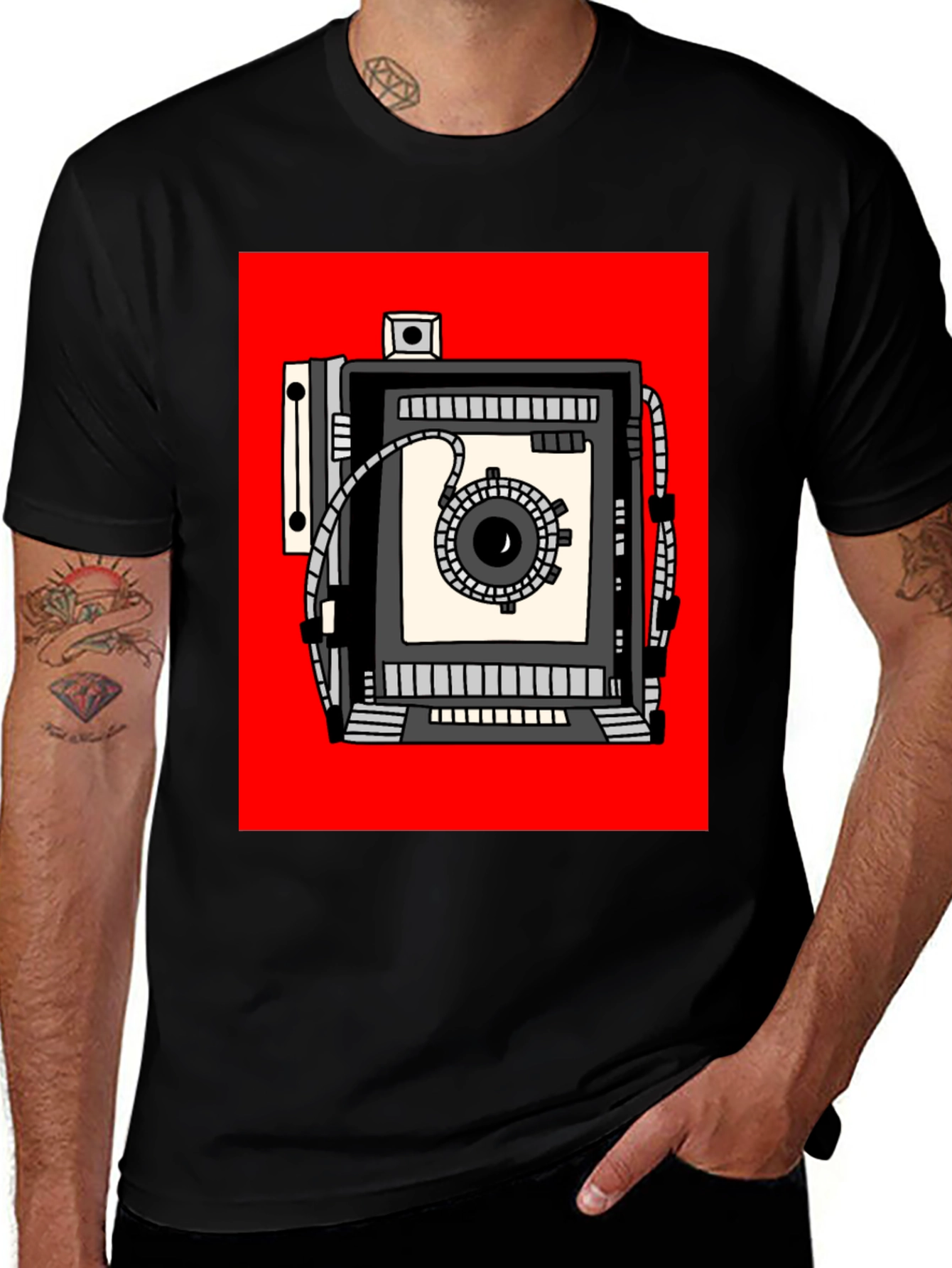 Retro Camera Graphic T-Shirt - Vintage Style Tee