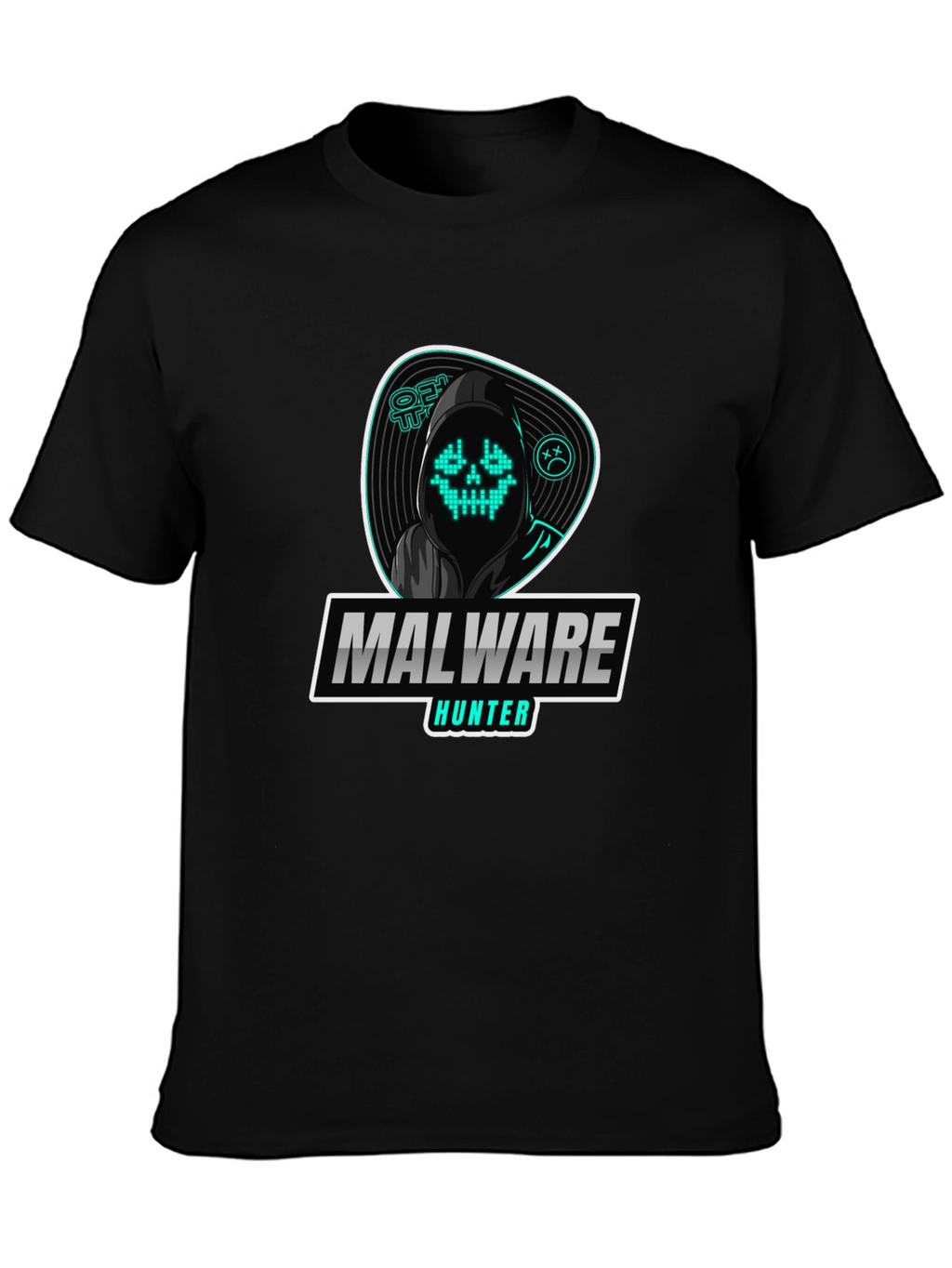 Malware Hunter Graphic T-Shirt - Hacker Style