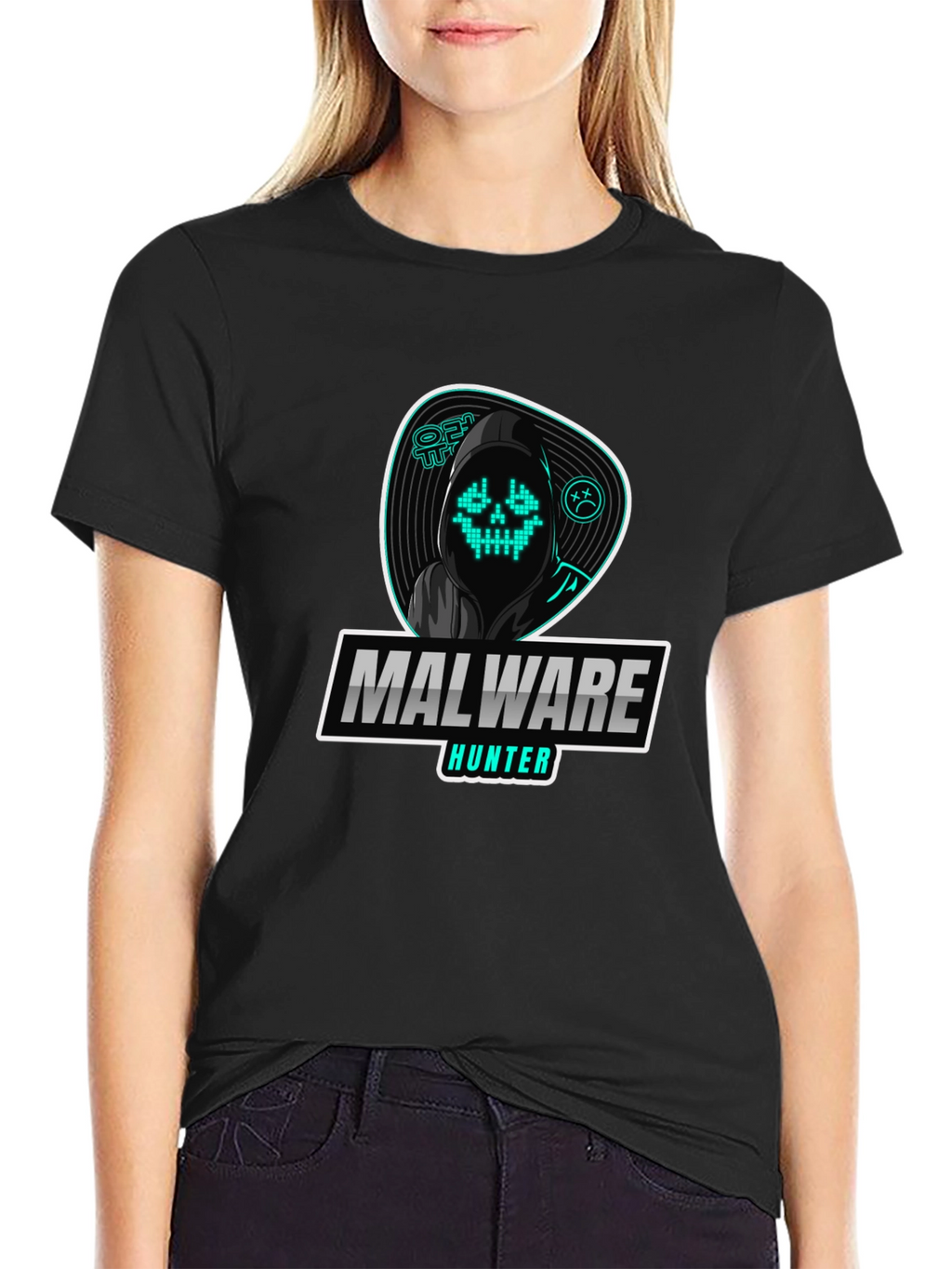 Malware Hunter Graphic T-Shirt - Hacker Style