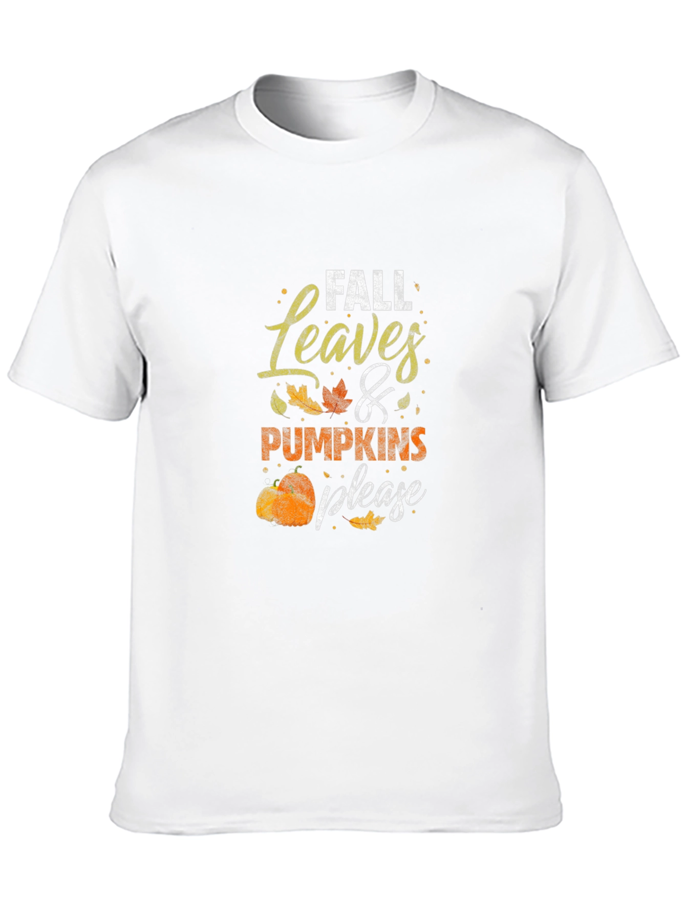 Fall Leaves and Pumpkins T-Shirt Autumn Design