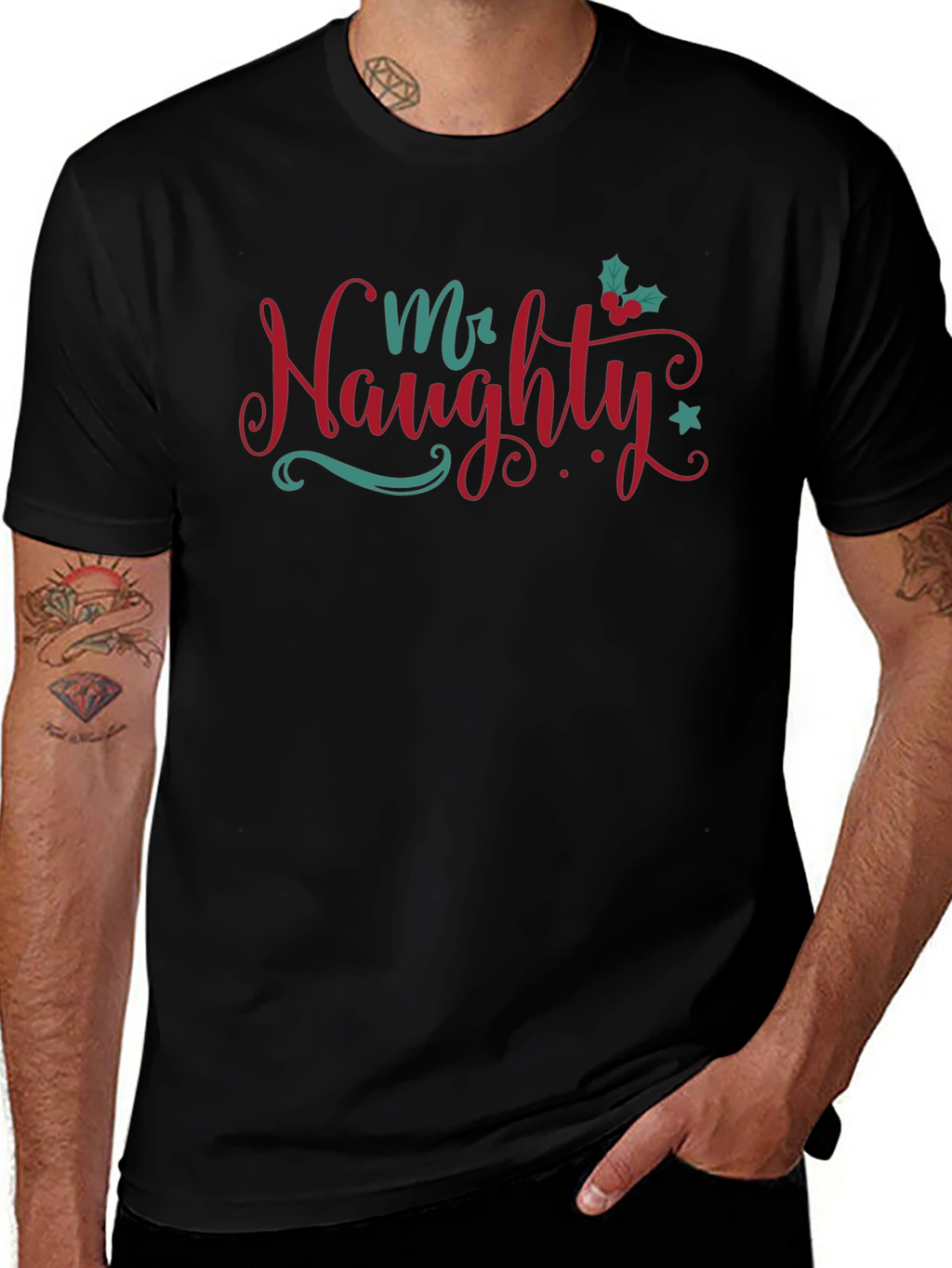 Mr. Naughty Christmas T-Shirt Holiday Apparel