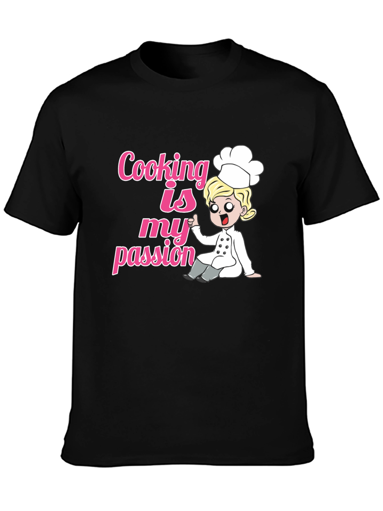 Cooking Is My Passion Black T-Shirt
