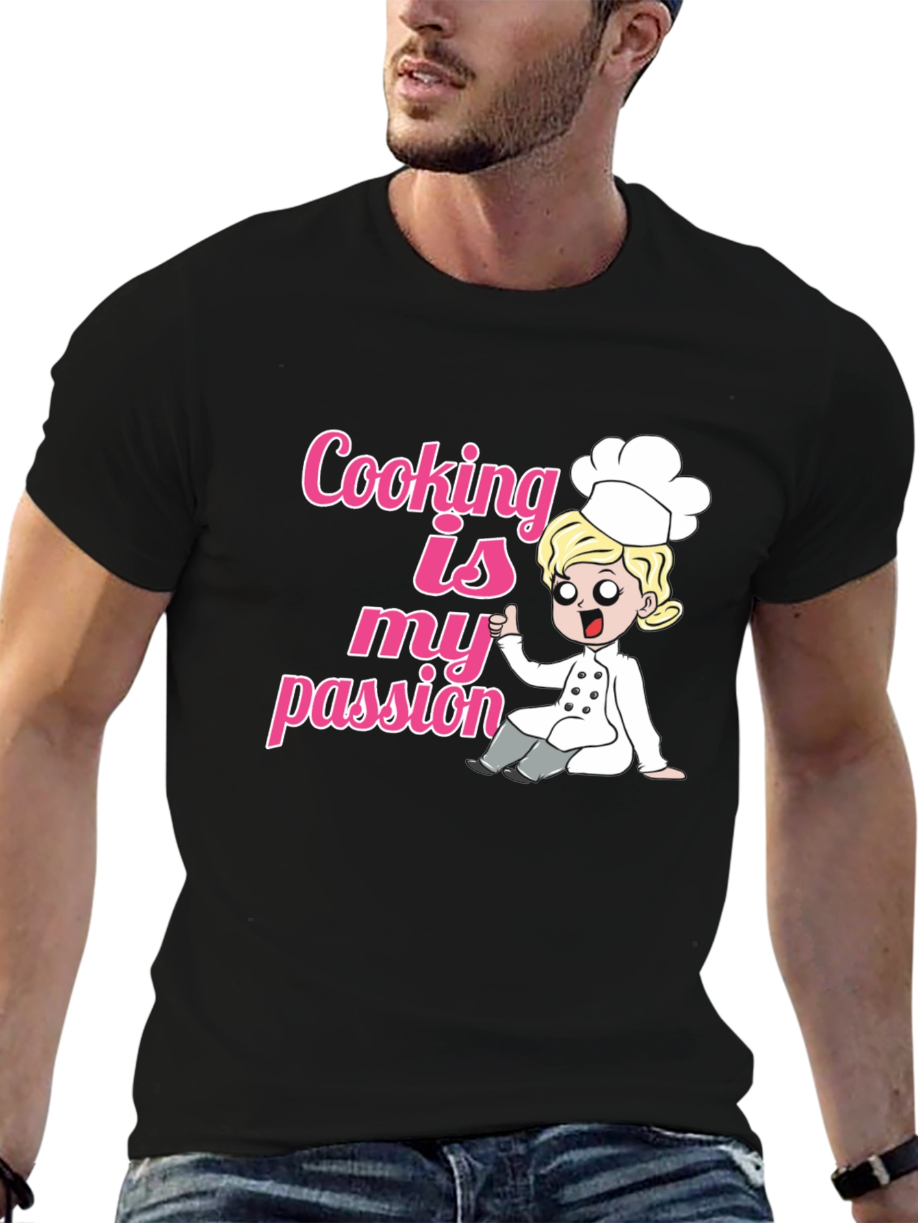 Cooking Is My Passion Black T-Shirt