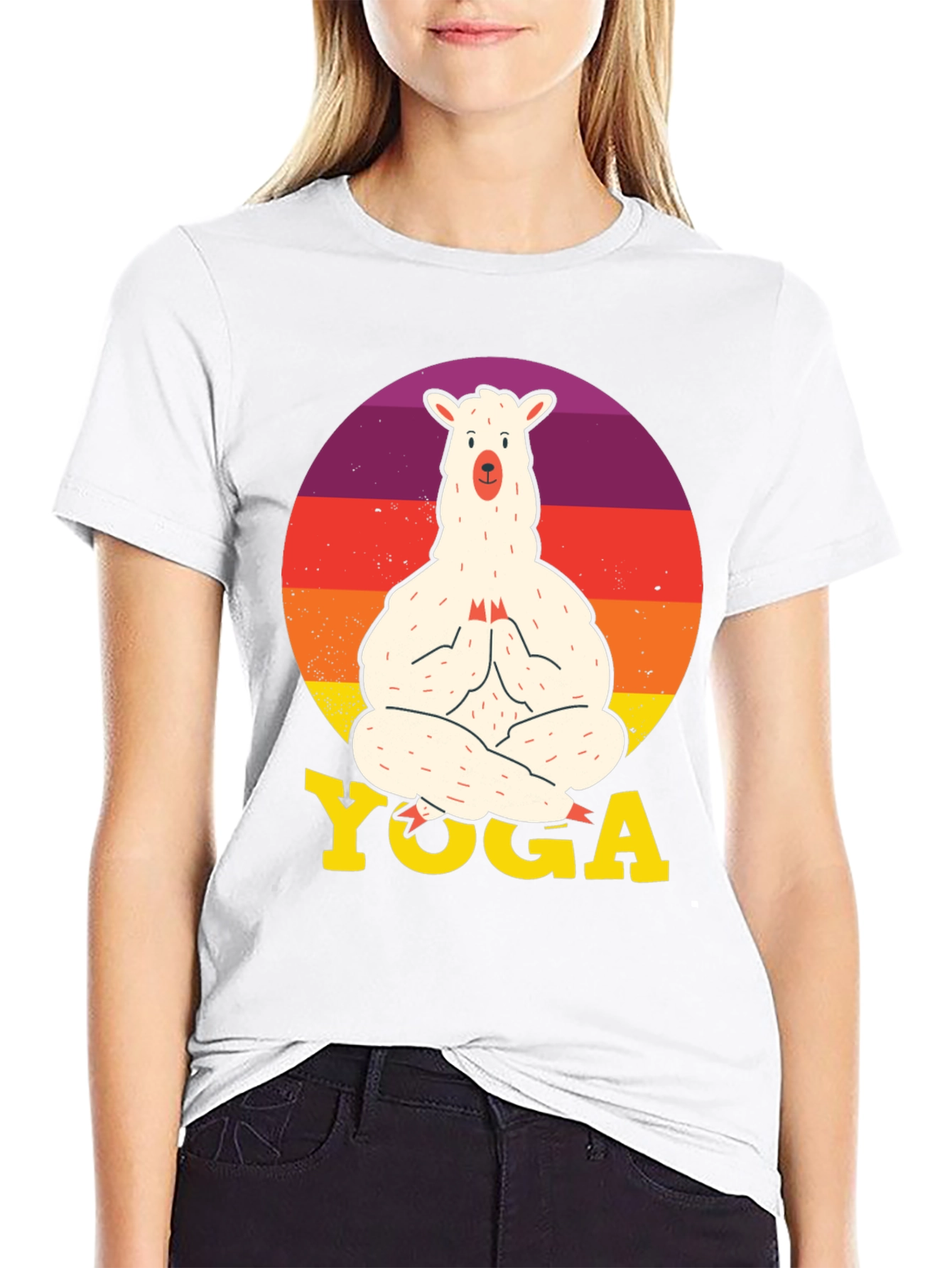 Llama Yoga Graphic Tee - Relaxed Fit