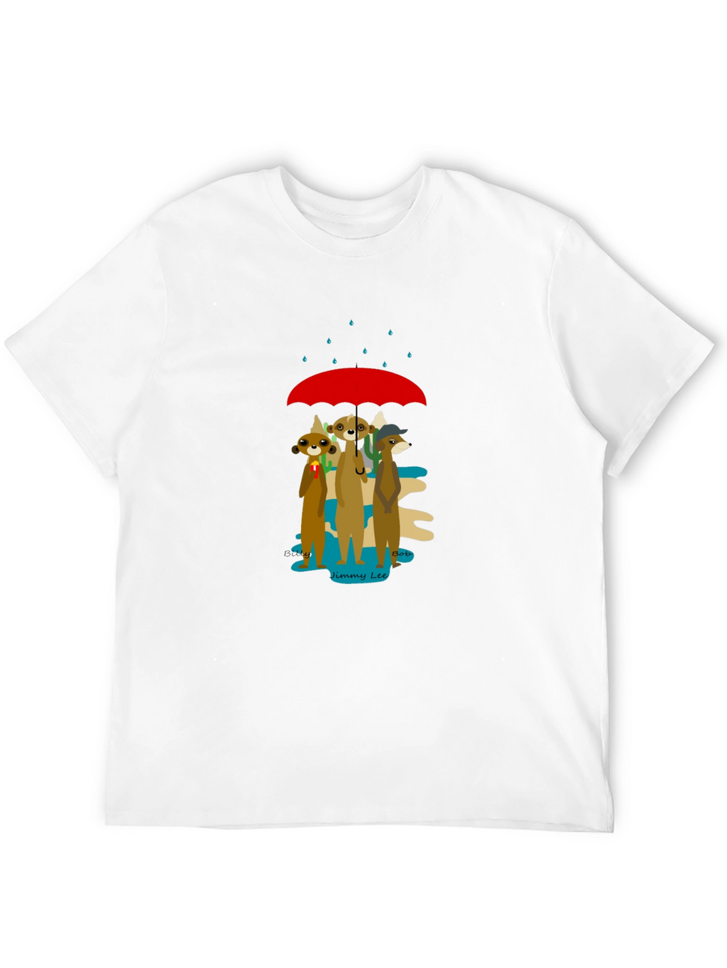 Meerkat Umbrella Graphic Tee - Soft Cotton Blend