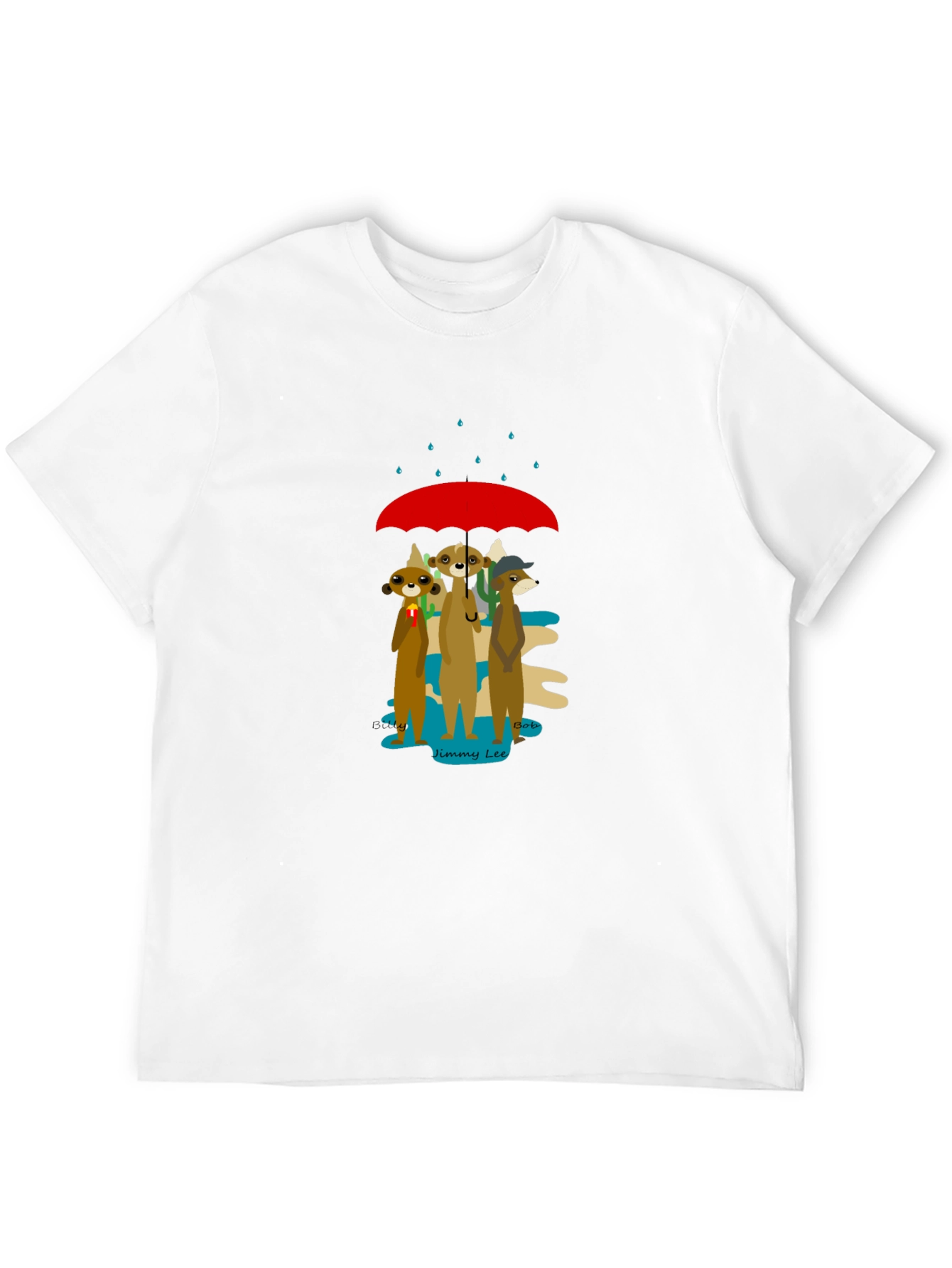 Meerkat Umbrella Graphic Tee - Soft Cotton Blend