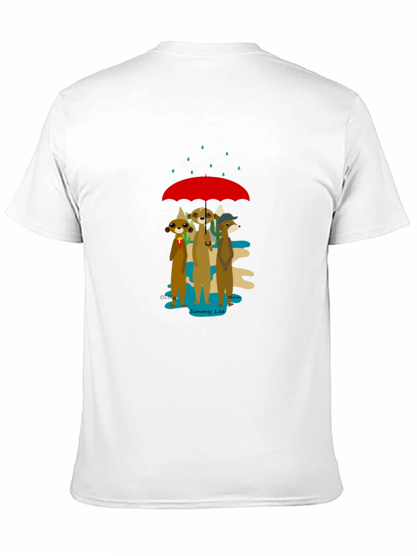 Meerkat Umbrella Graphic Tee - Soft Cotton Blend