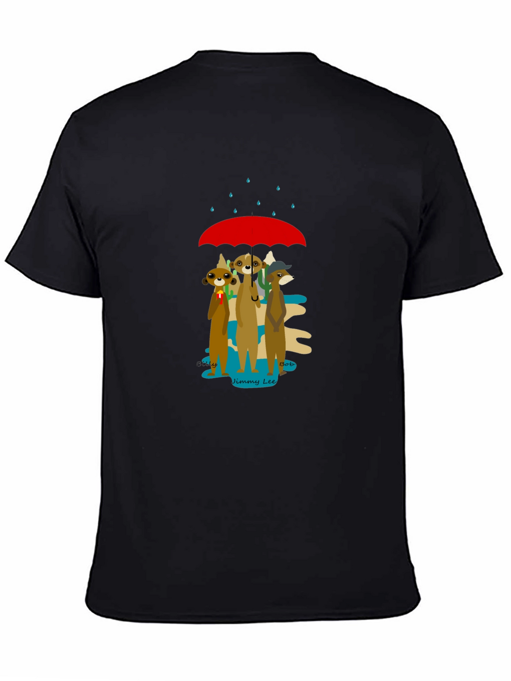 Meerkat Umbrella Graphic Tee - Soft Cotton Blend