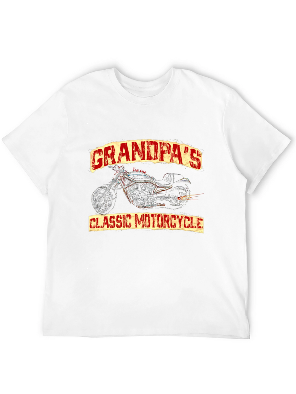 Grandpas Classic Motorcycle Graphic T-Shirt
