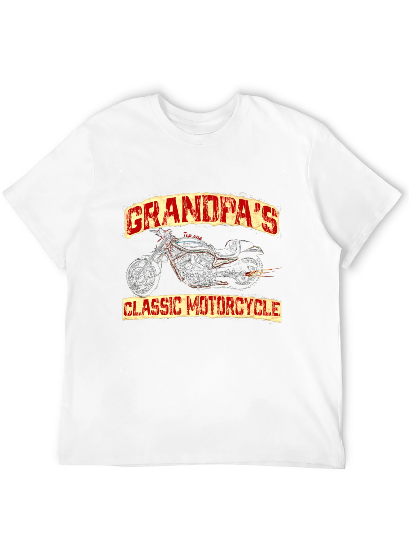 Grandpas Classic Motorcycle Graphic T-Shirt
