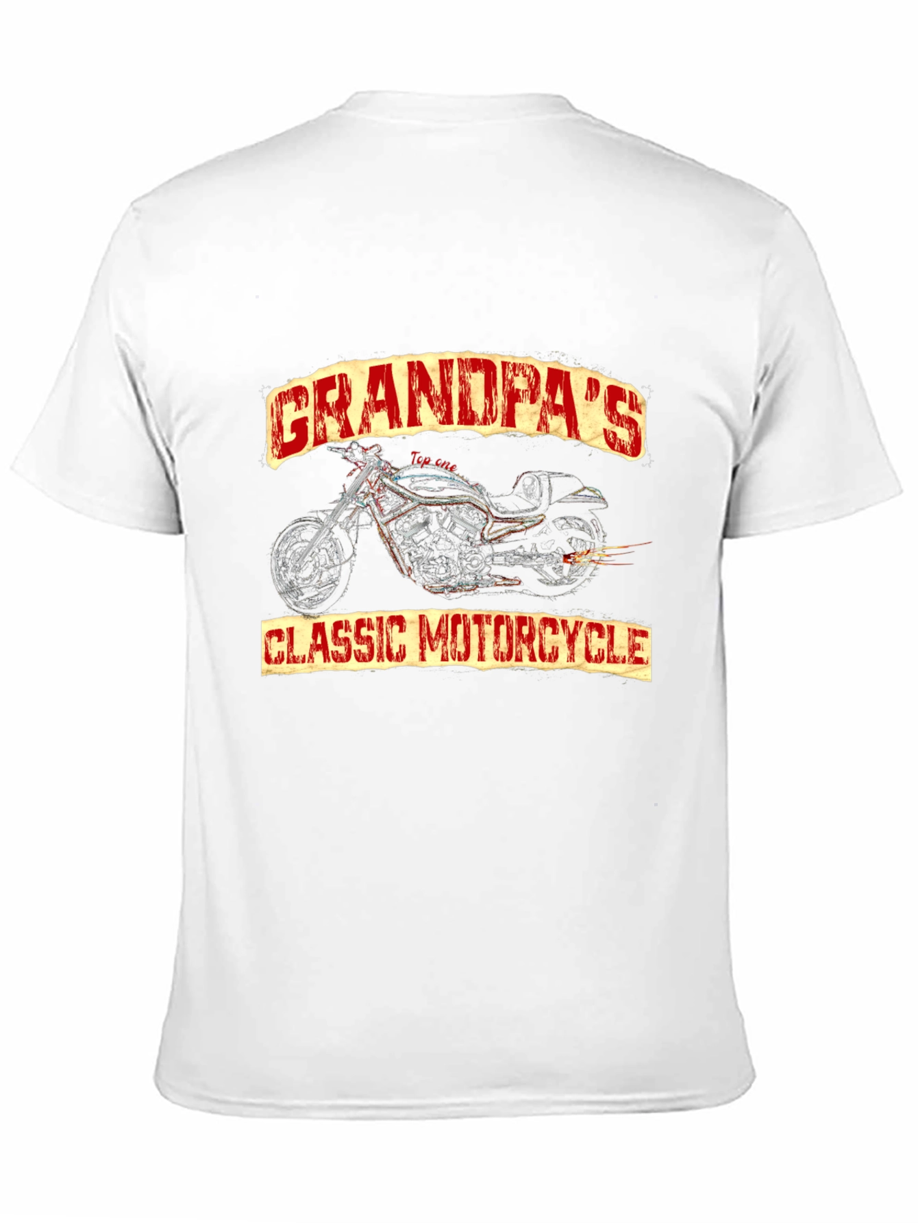 Grandpas Classic Motorcycle Graphic T-Shirt