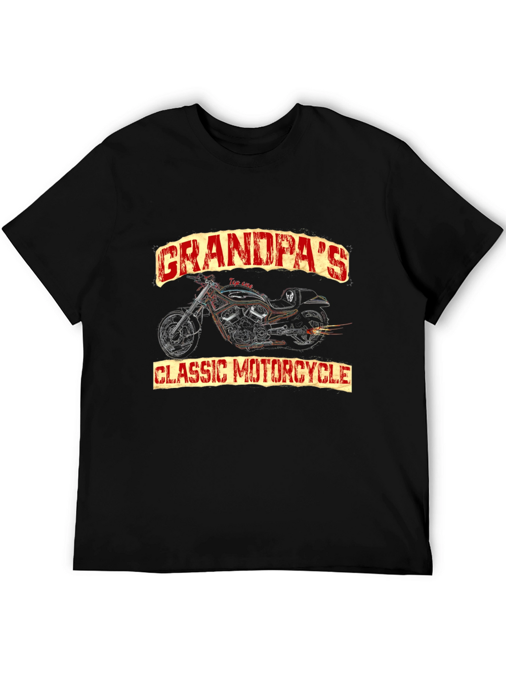 Grandpas Classic Motorcycle Graphic T-Shirt