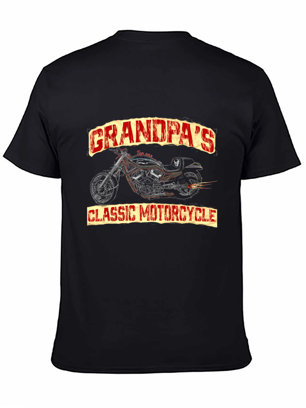 Grandpas Classic Motorcycle Graphic T-Shirt