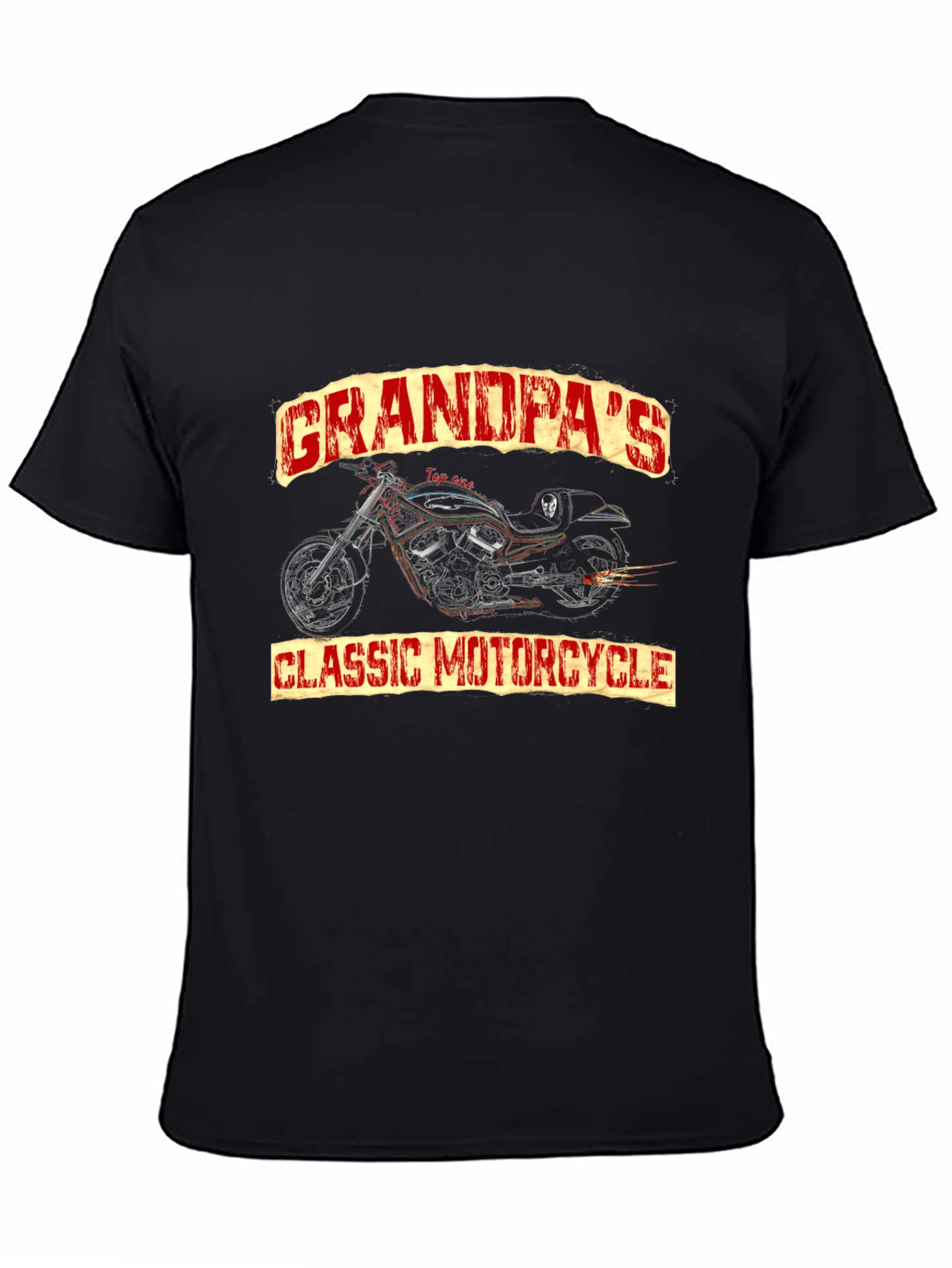 Grandpas Classic Motorcycle Graphic T-Shirt