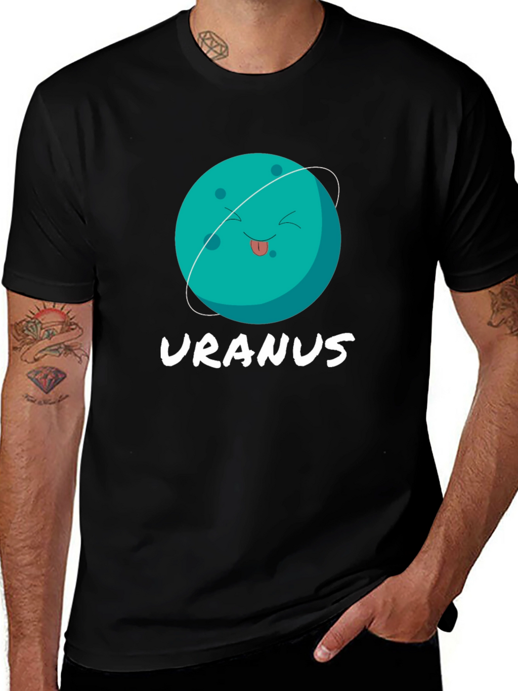 Uranus Graphic T-Shirt - Black Cotton Tee