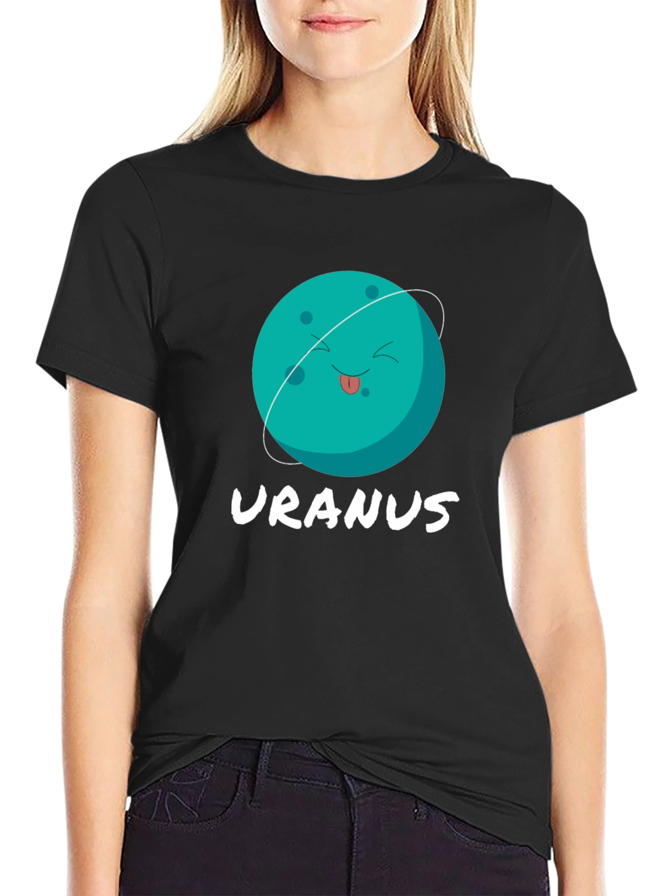 Uranus Graphic T-Shirt - Black Cotton Tee