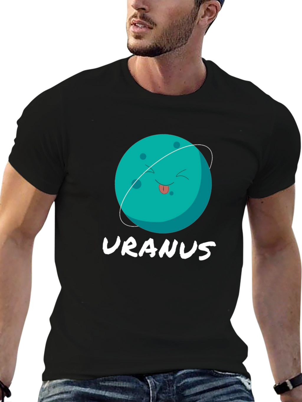 Uranus Graphic T-Shirt - Black Cotton Tee
