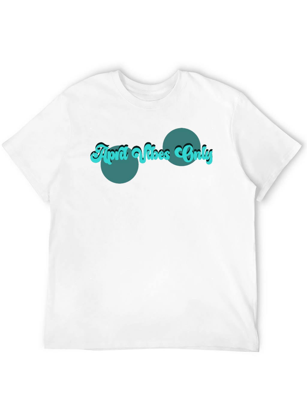 Retro April Vibes Only Graphic Tee - Black