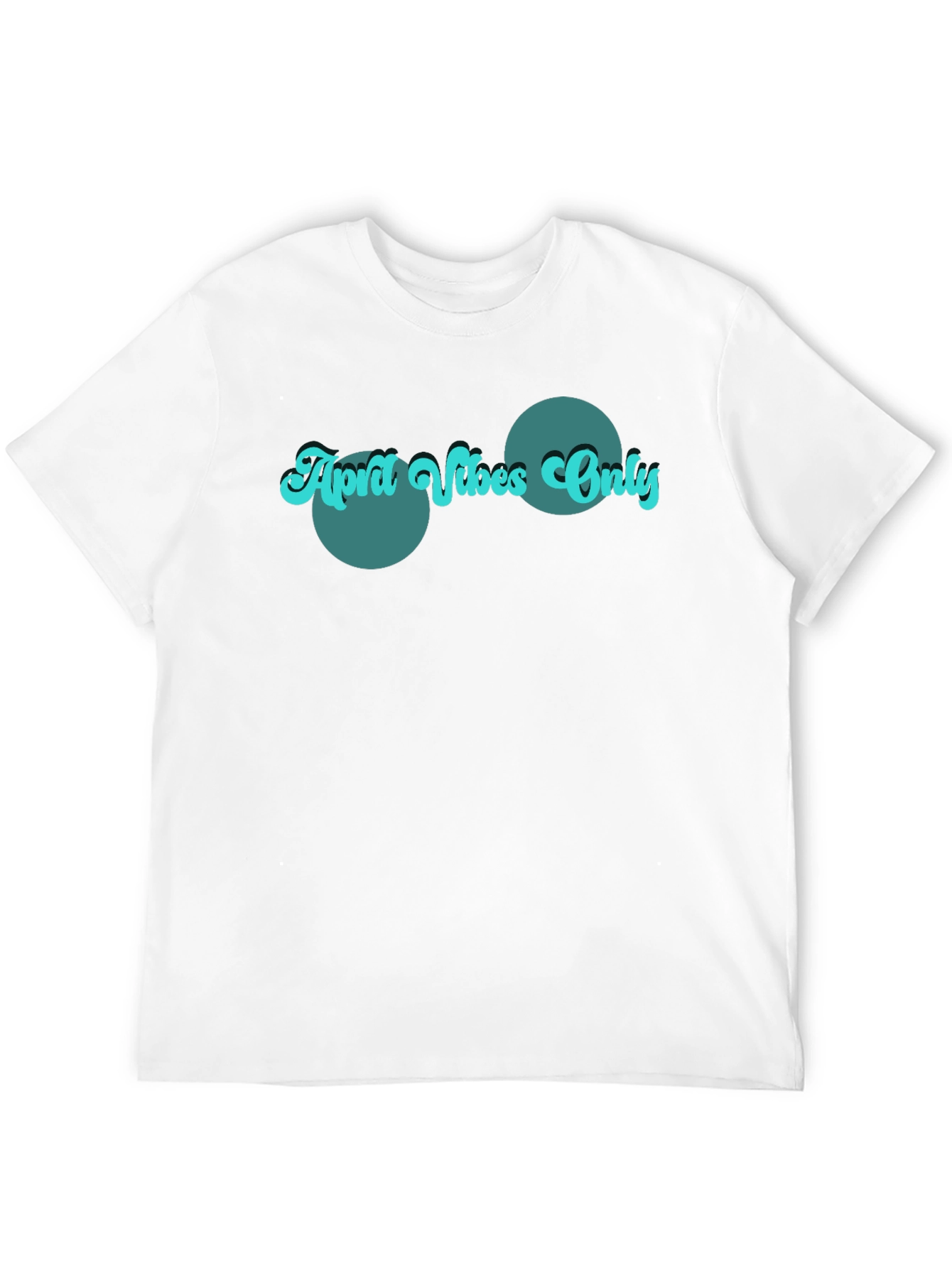 Retro April Vibes Only Graphic Tee - Black