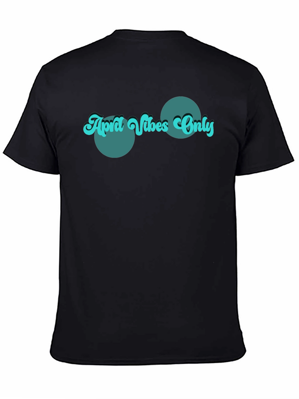 Retro April Vibes Only Graphic Tee - Black