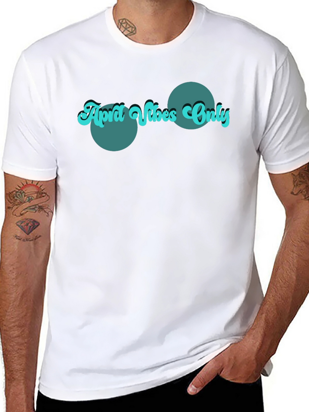 Retro April Vibes Only Graphic Tee - Black