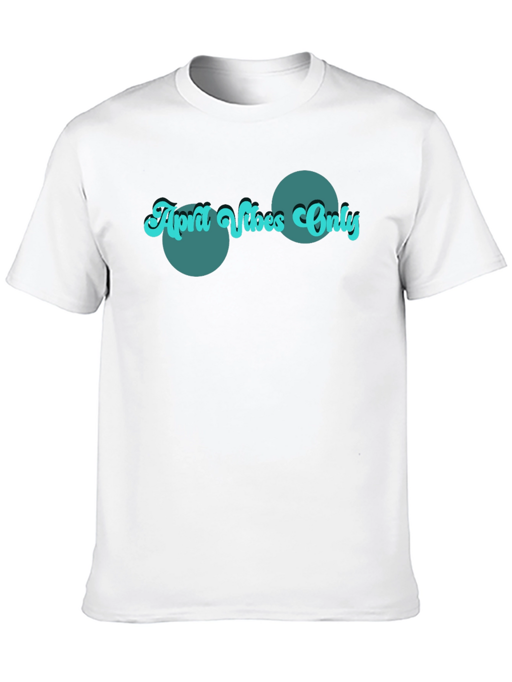 Retro April Vibes Only Graphic Tee - Black