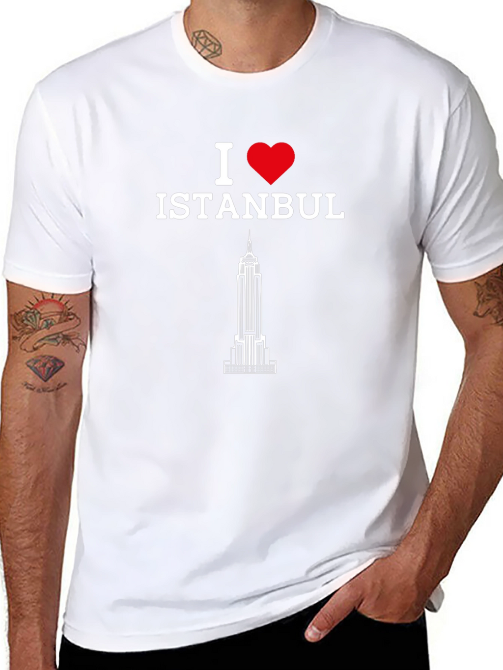 I Love Istanbul Graphic Tee - Black