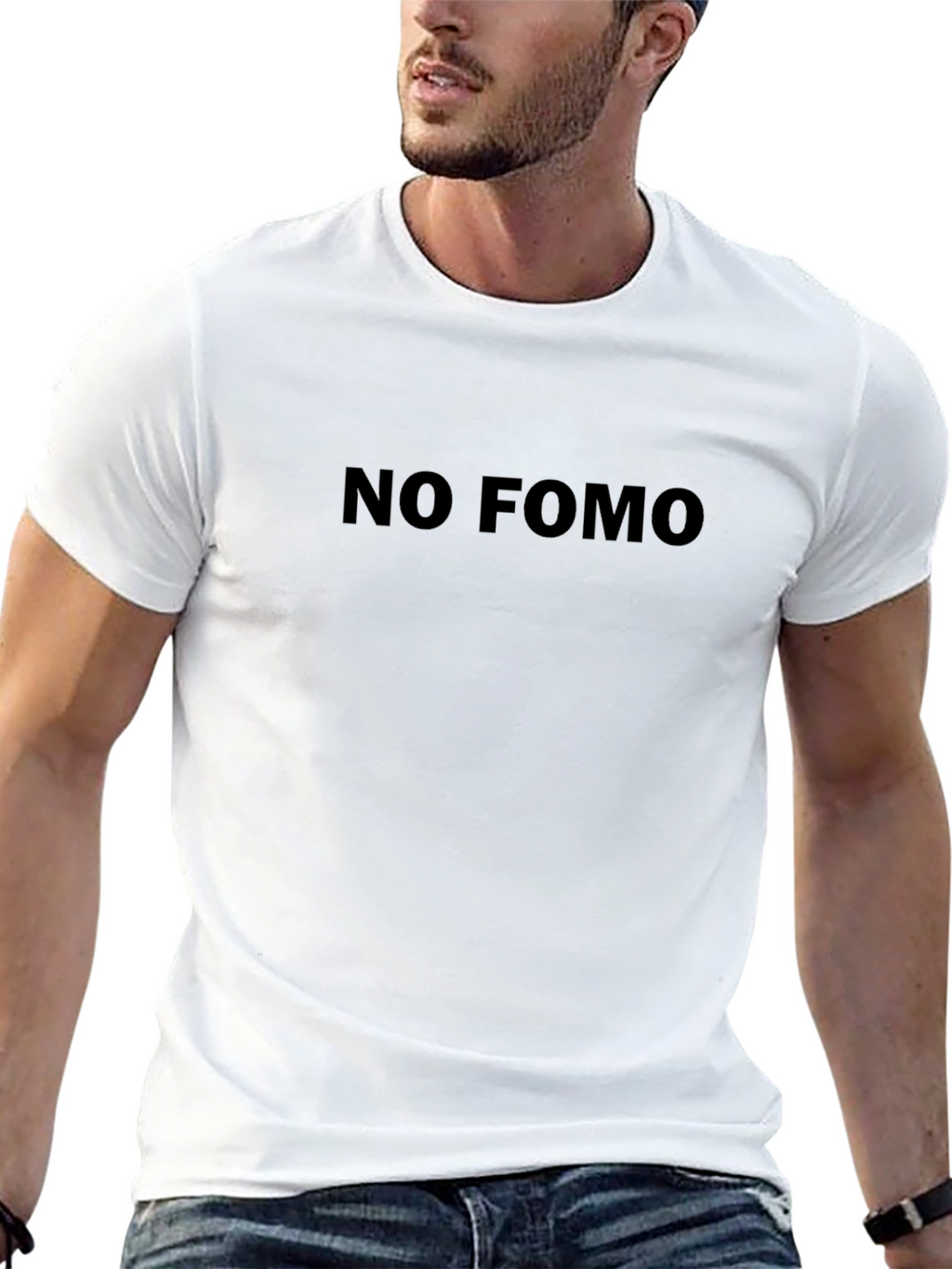No FOMO Black T-Shirt - Comfortable Everyday Wear