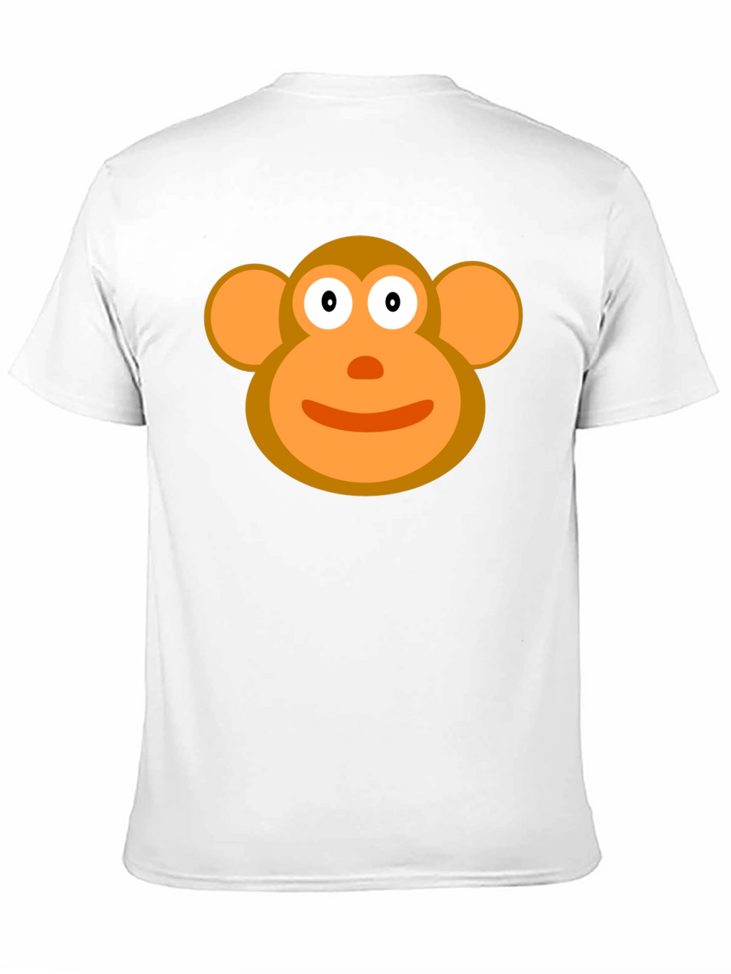Cartoon Monkey Face Black T-Shirt