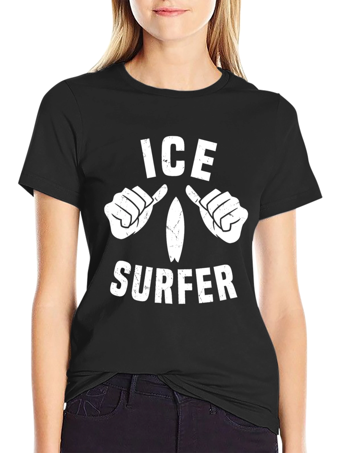 Ice Surfer Graphic Tee - Cool Novelty T-Shirt