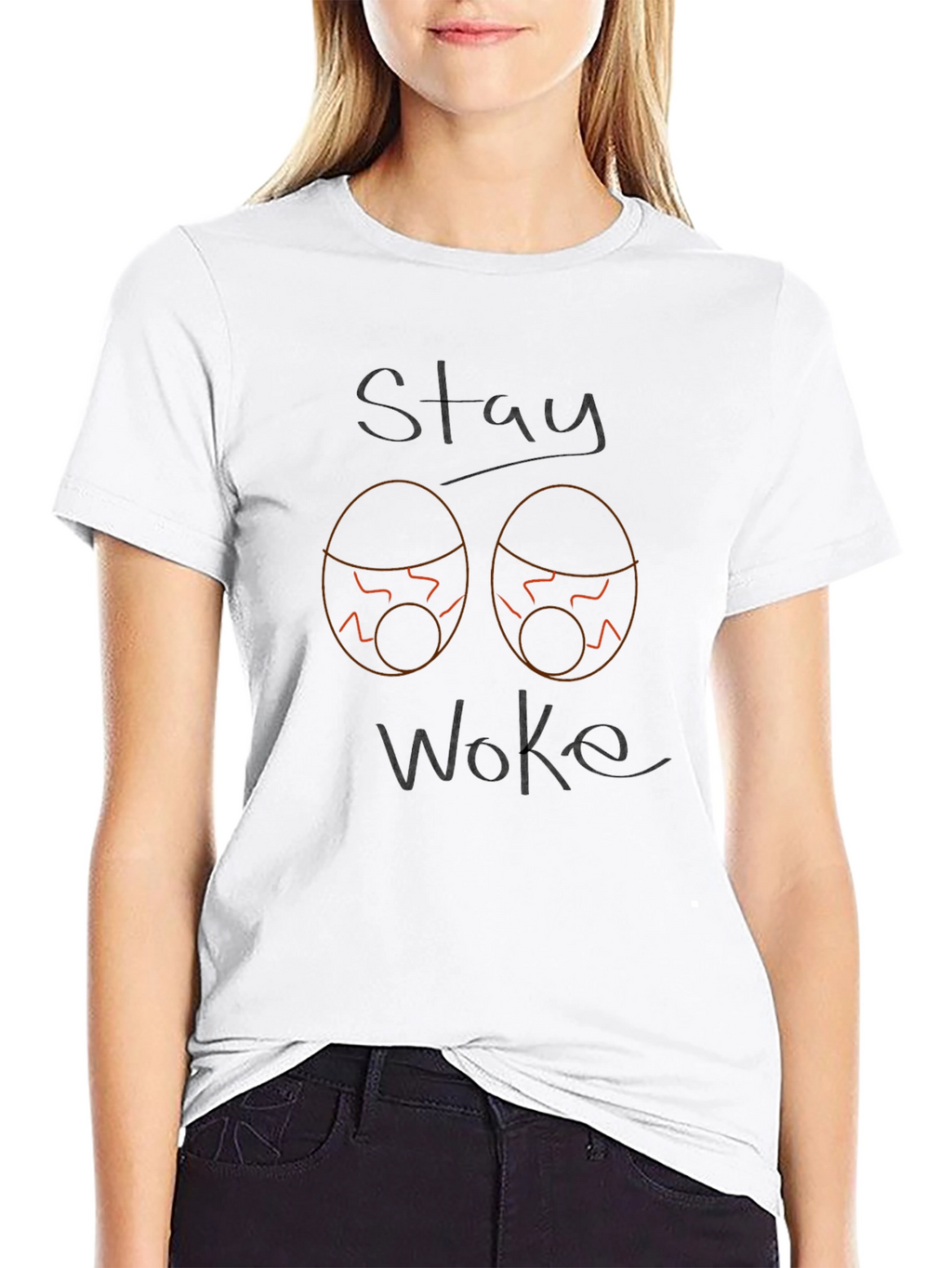 Stay Woke Graphic Tee - Mens Black T-Shirt