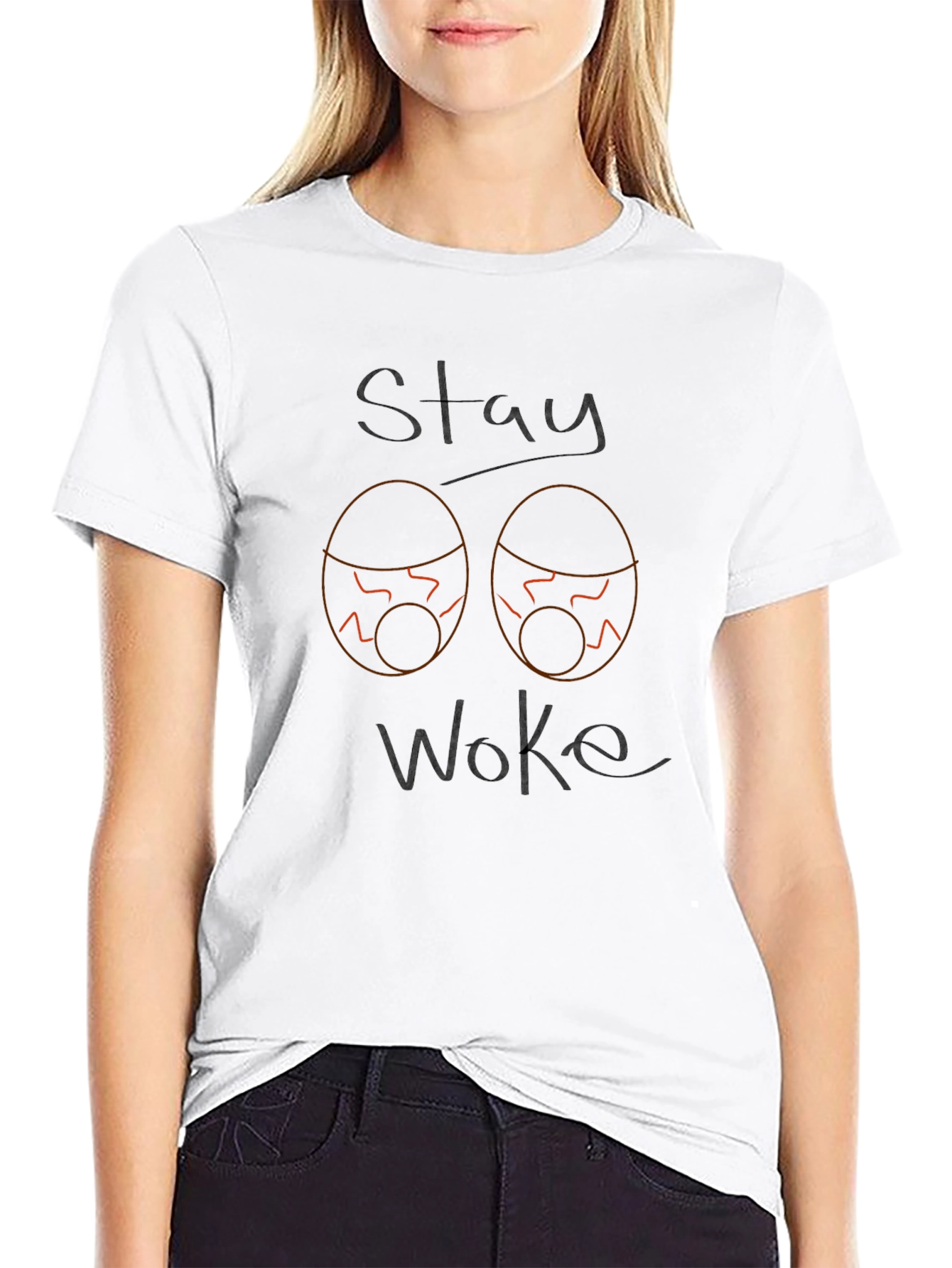 Stay Woke Graphic Tee - Mens Black T-Shirt