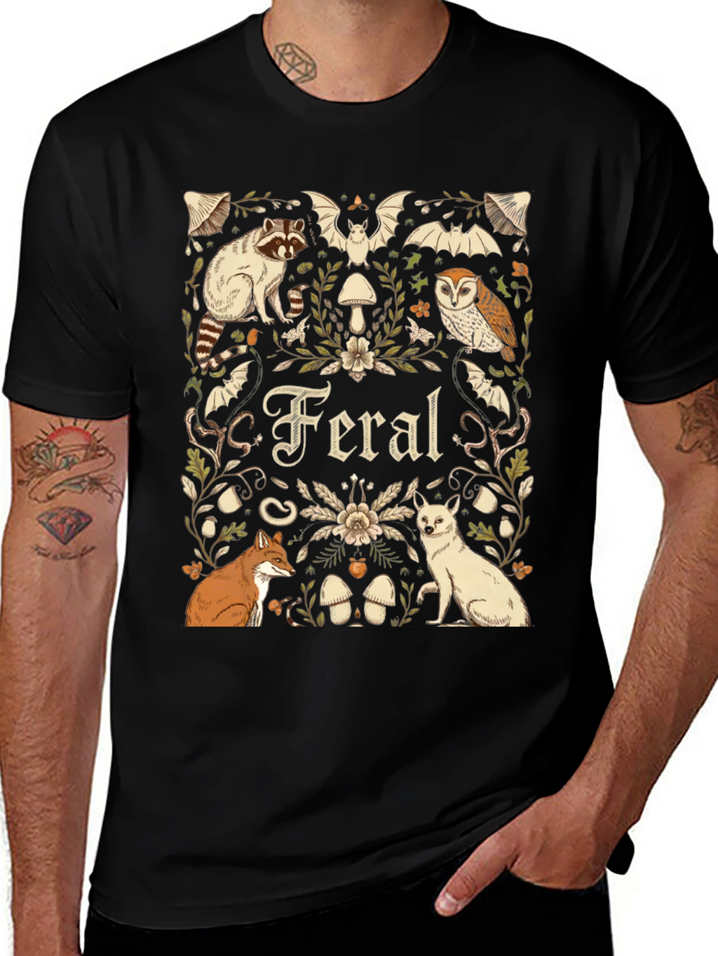 Feral Animals Graphic T-Shirt - Nature Lover Tee
