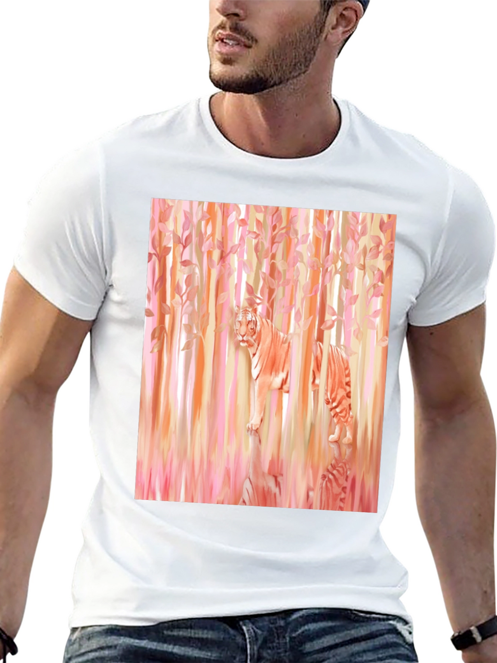 Tiger in Woods Graphic Tee - Black