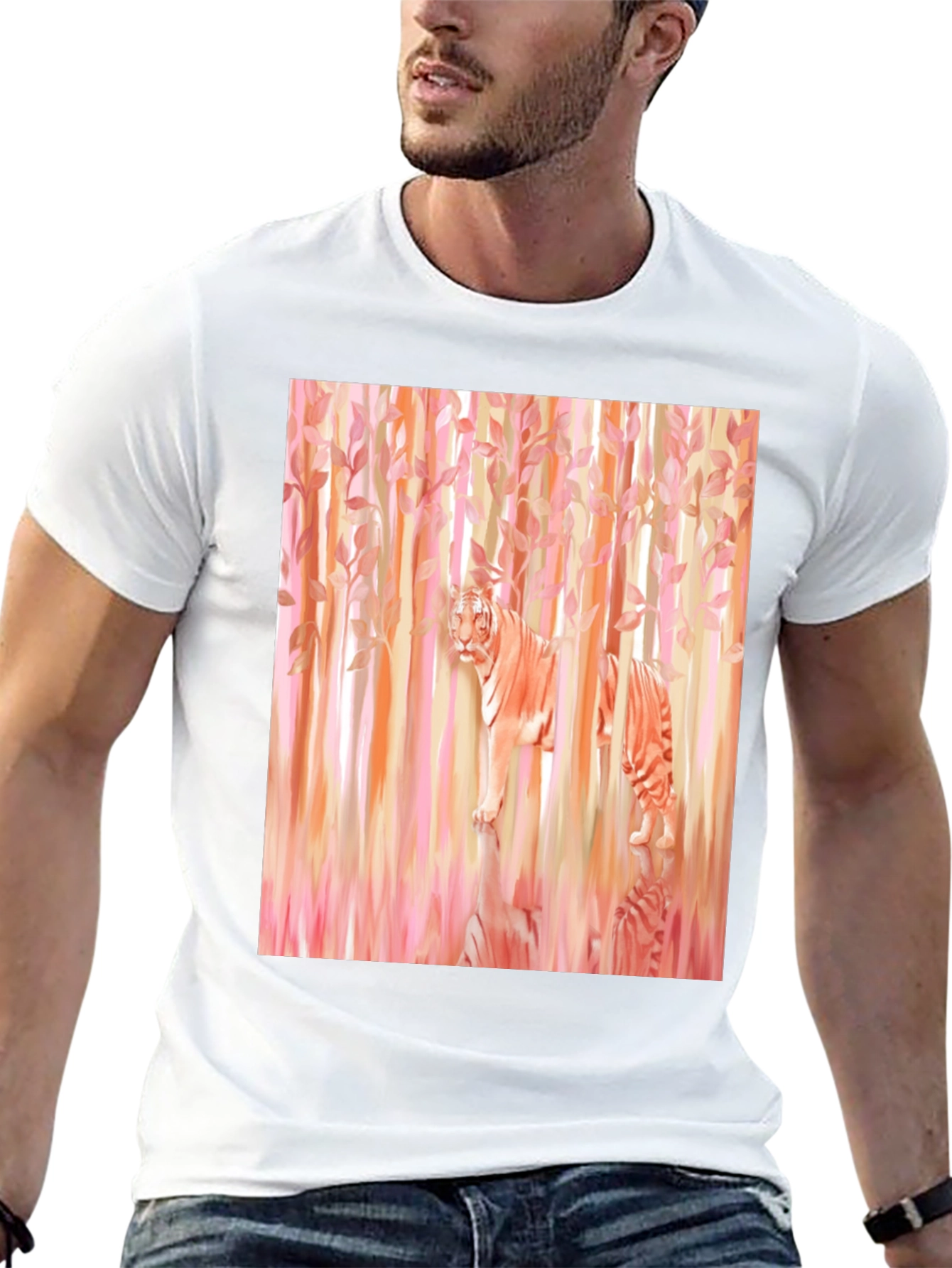 Tiger in Woods Graphic Tee - Black