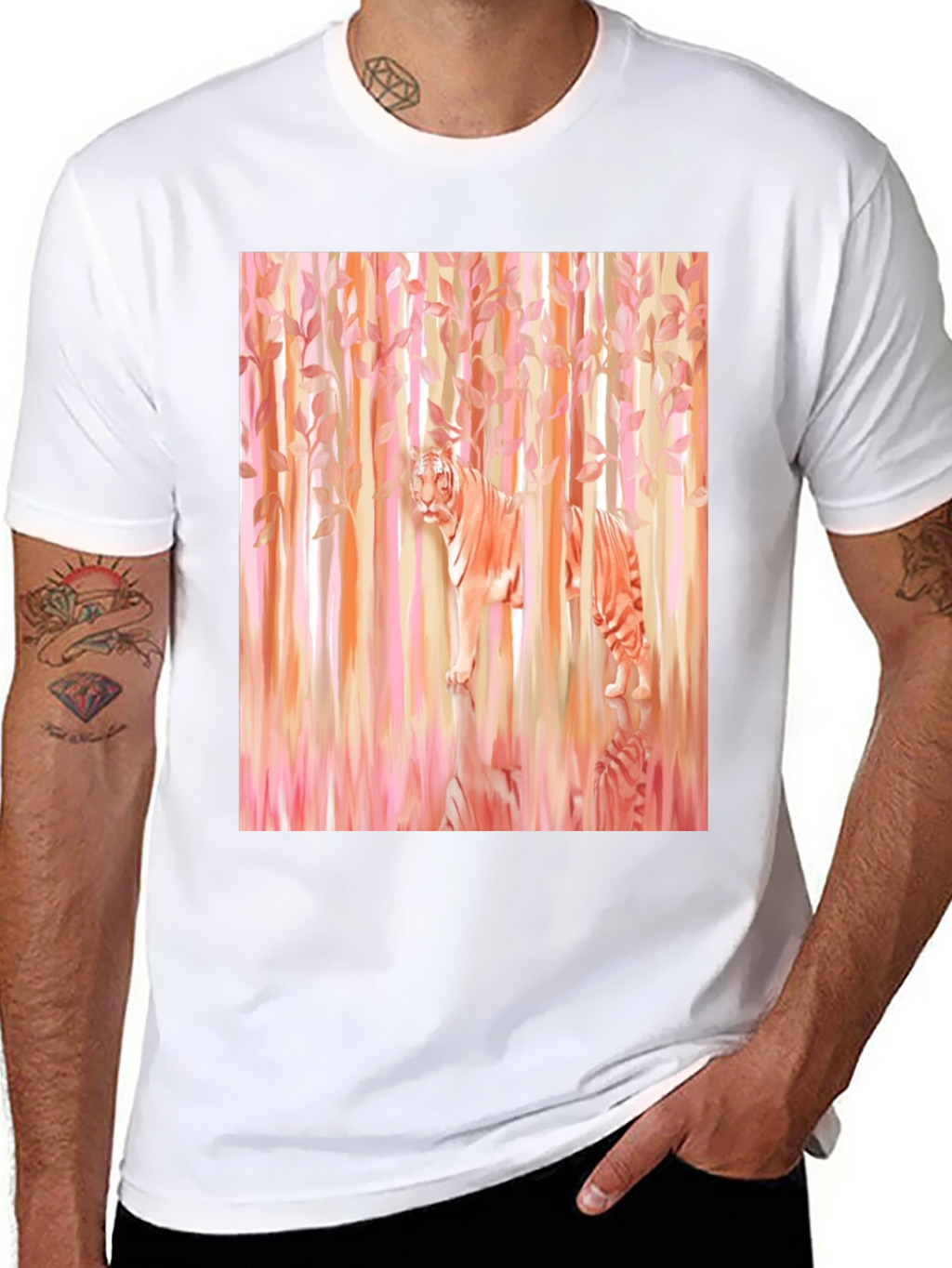 Tiger in Woods Graphic Tee - Black