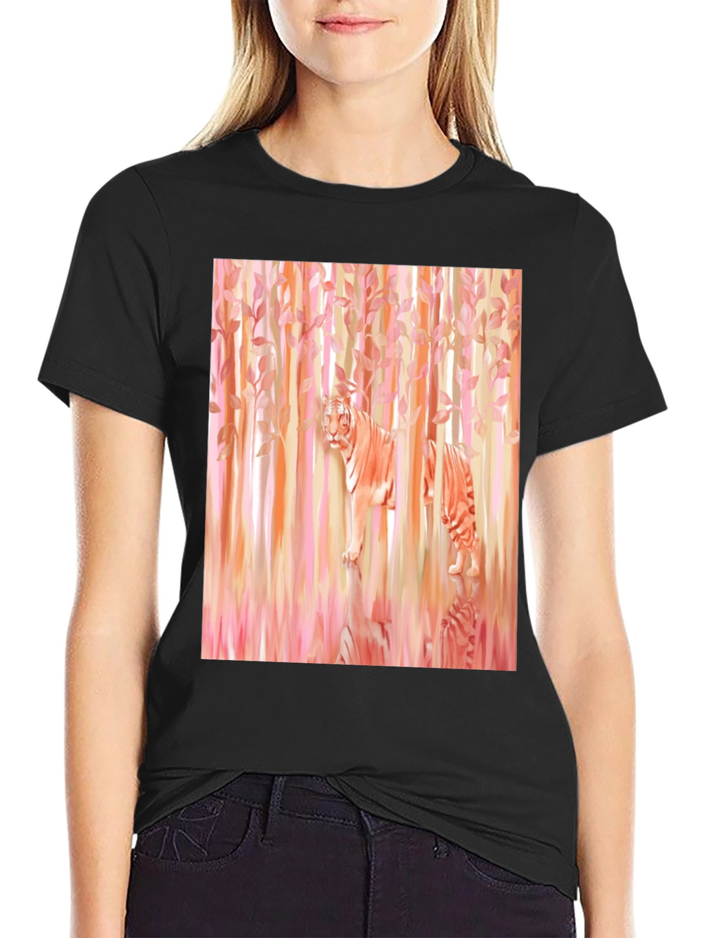 Tiger in Woods Graphic Tee - Black