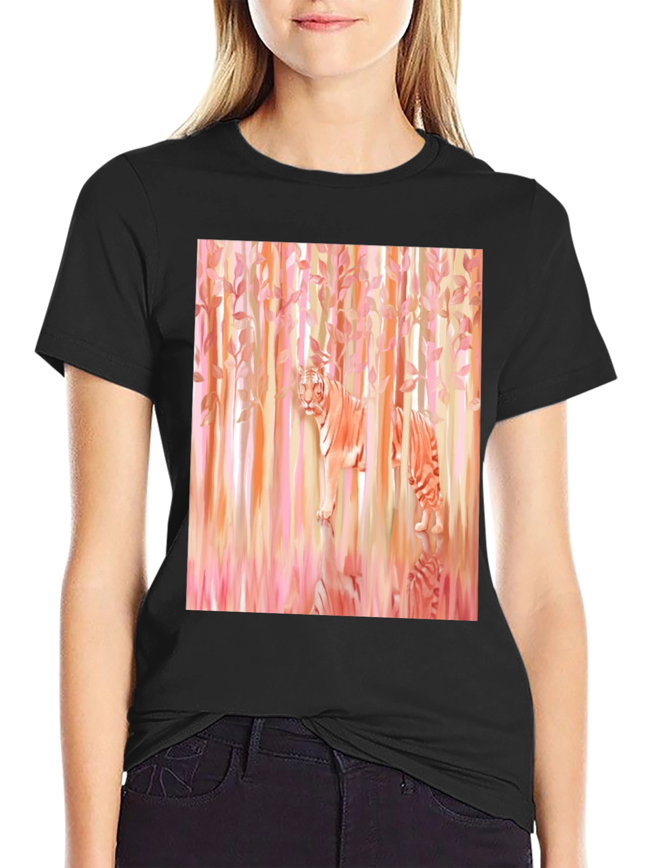 Tiger in Woods Graphic Tee - Black