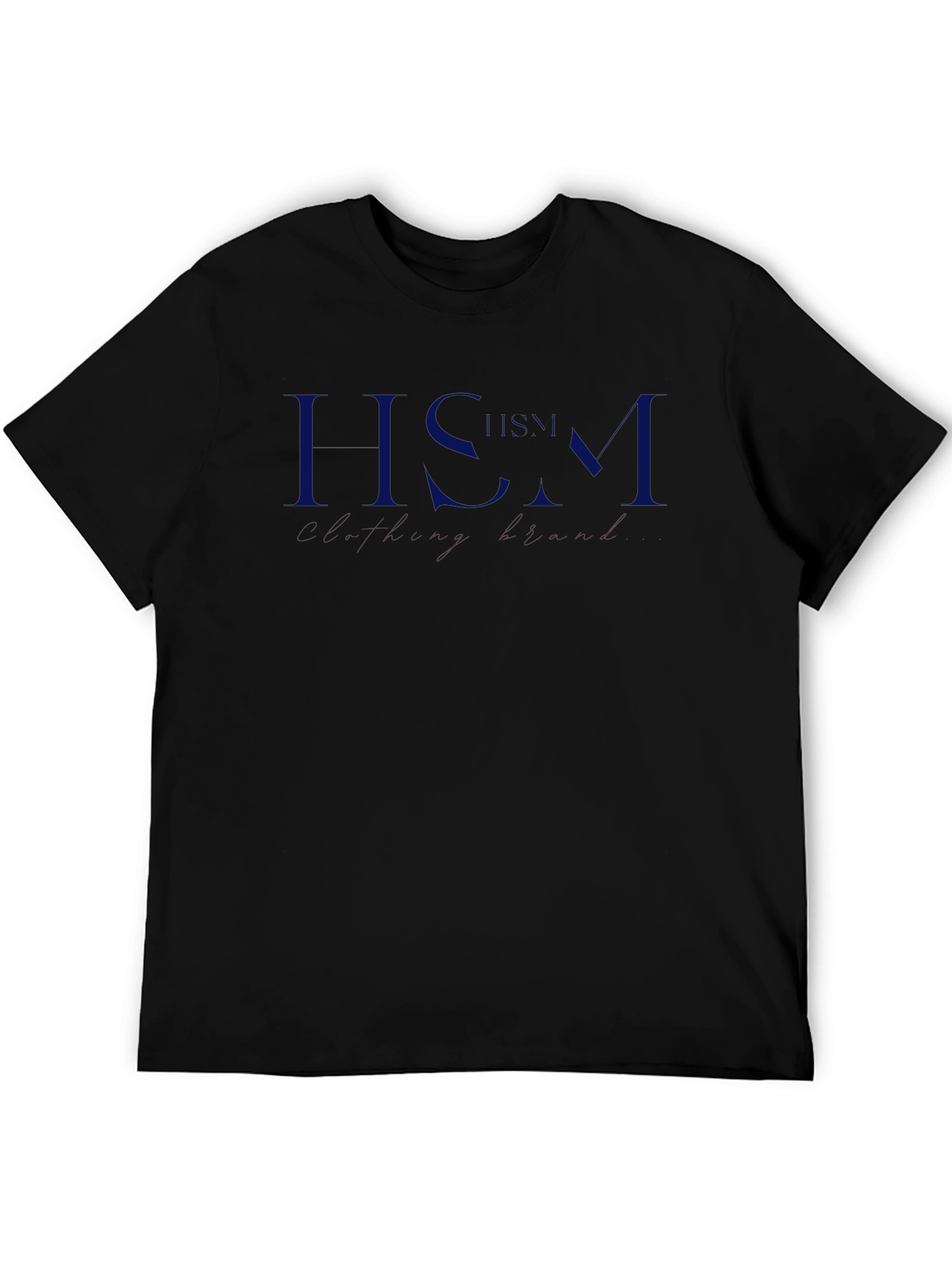 Mens Black HSM Graphic Tee - Soft Cotton Blend Casual Wear